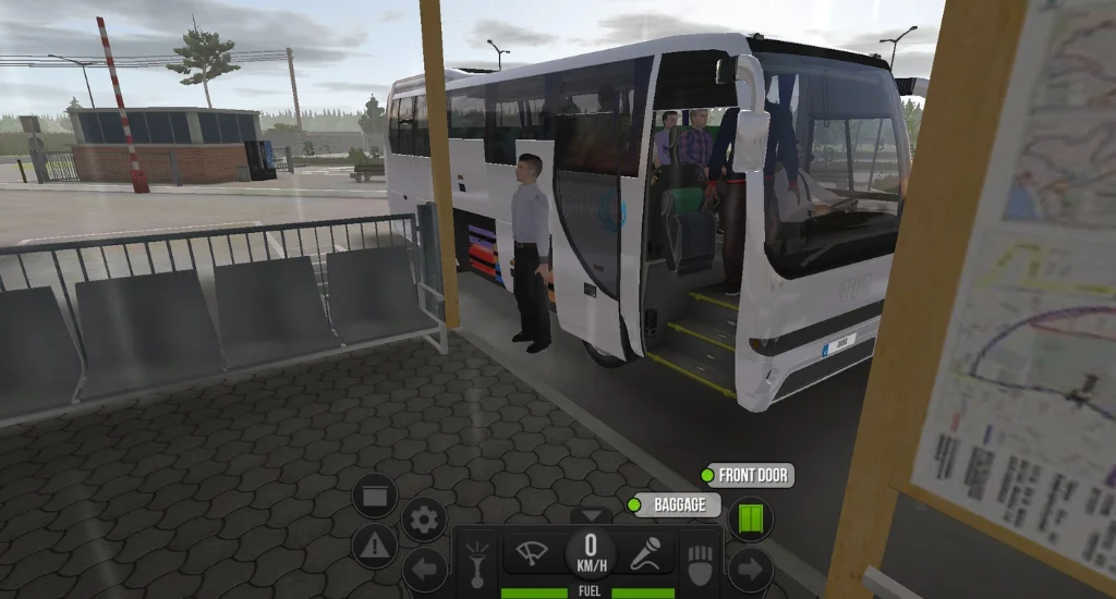 Bus parked at terminal with full passengers – how to get more passengers in Bus Simulator Ultimate